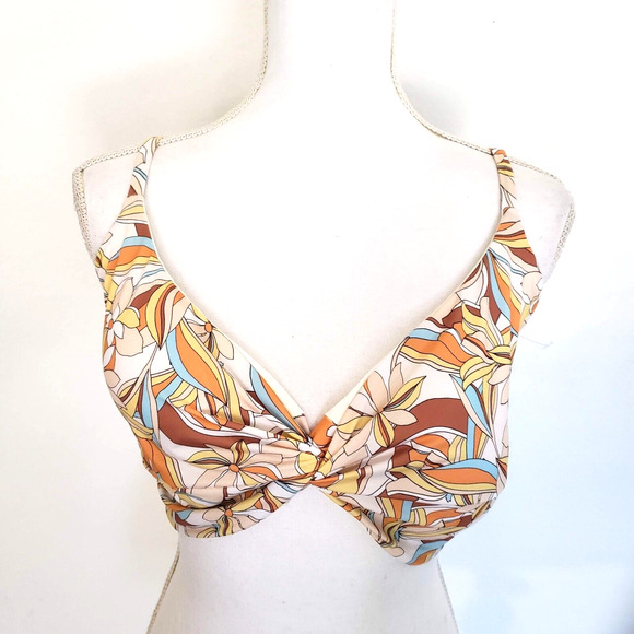 NEW!! L*Space Womens SIZE DD Tropical Floral Peach Ringo Swim Top Only LSRIT21P - Picture 12 of 12
